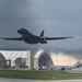 A 37th Expeditionary Bomb Squadron B-1B Lancer takes off at Andersen Air Force Base during BTF 24-6