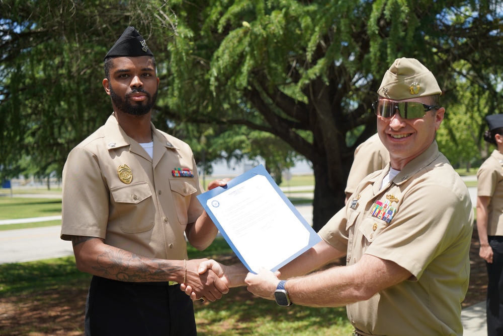 NWS Yorktown promotion ceremony at Missile Park