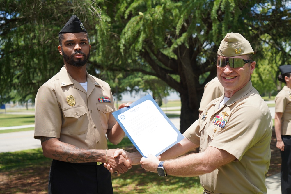 NWS Yorktown promotion ceremony at Missile Park