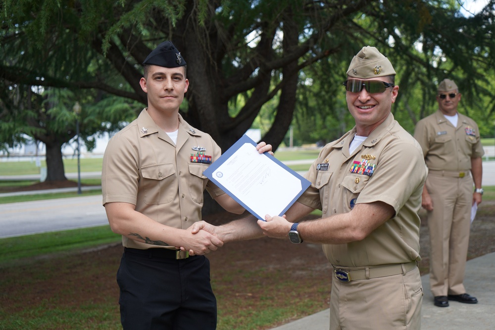 NWS Yorktown promotion ceremony at Missile Park