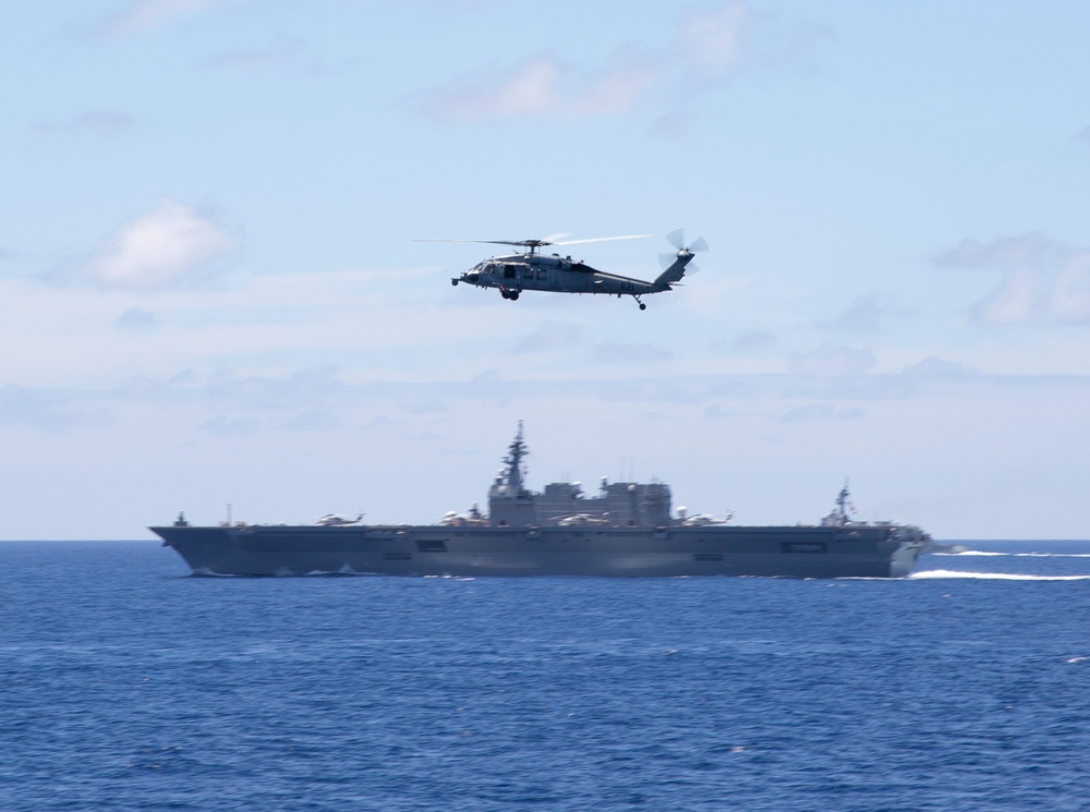 Reagan Carrier Strike Group, USS Blue Ridge, and JMSDF sail together