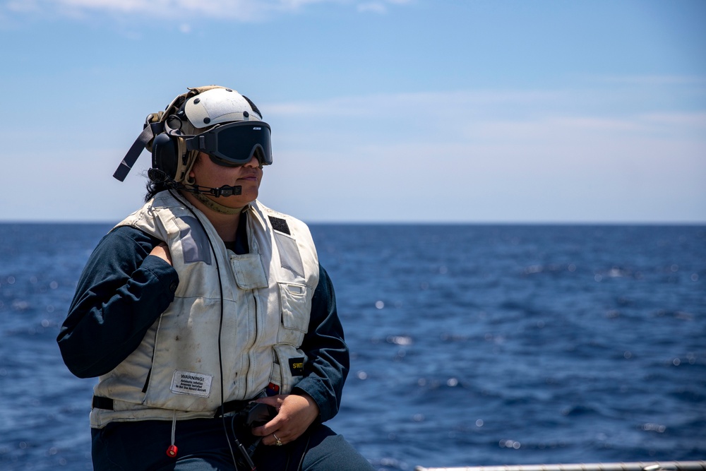 USS Ralph Johnson Conducts Flight Operations