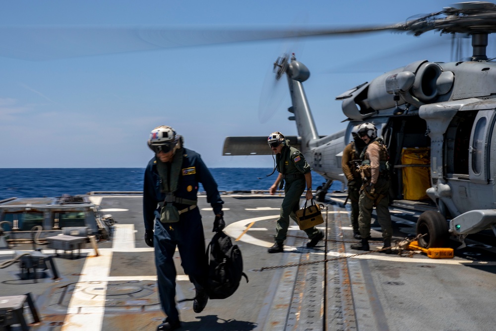 USS Ralph Johnson Conducts Flight Operations