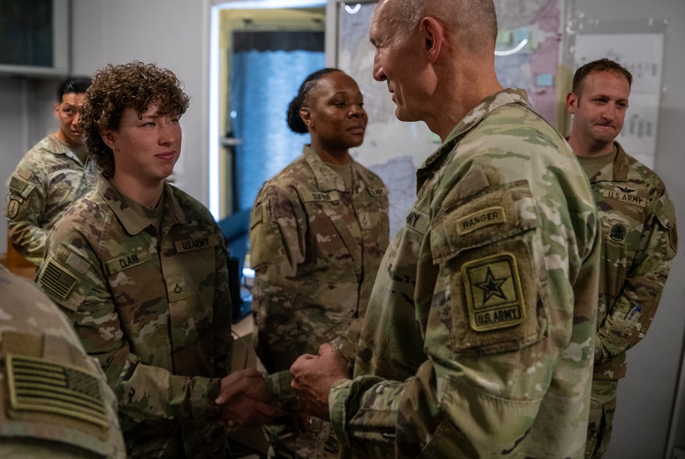 U.S. Army Chief of Staff Visits Task Force Pegasus Troopers At Camp Adazi