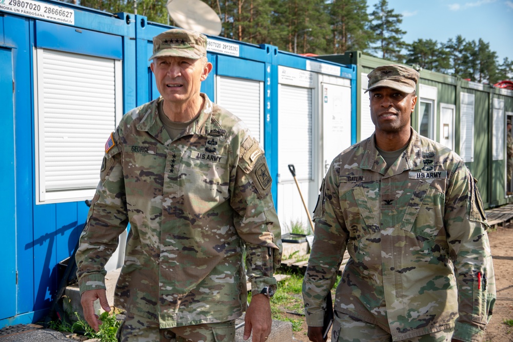 U.S. Army Chief of Staff Visits Task Force Pegasus Troopers At Camp Adazi