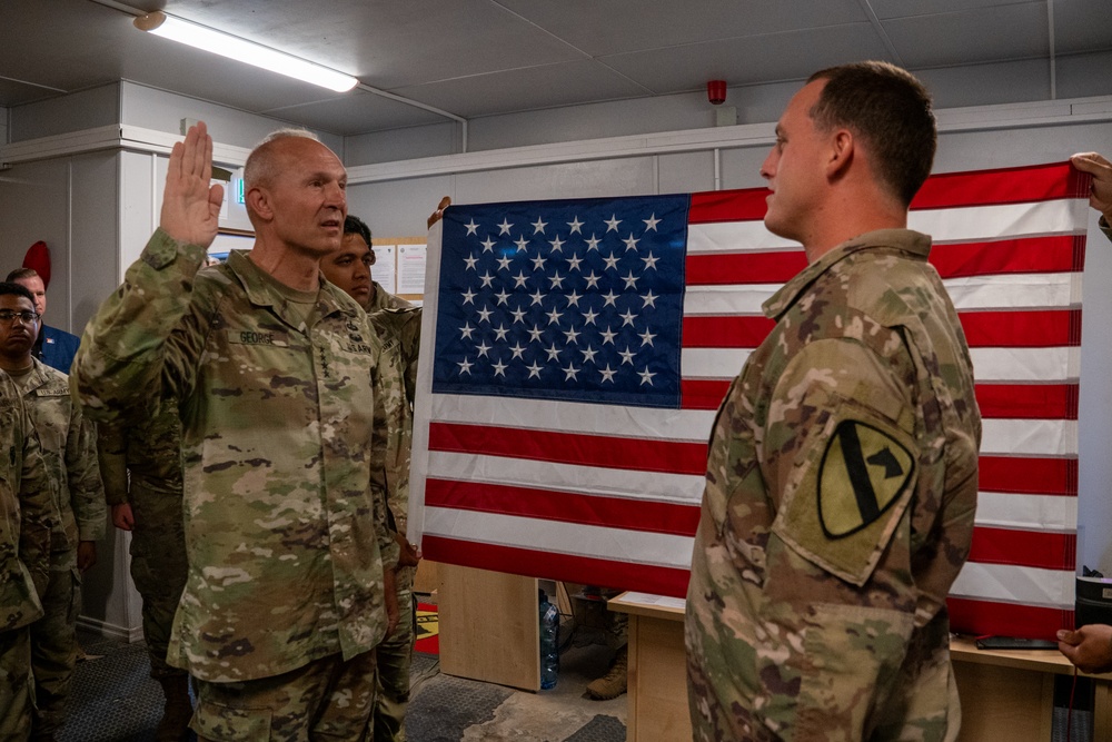 U.S. Army Chief of Staff Visits Task Force Pegasus Troopers At Camp Adazi