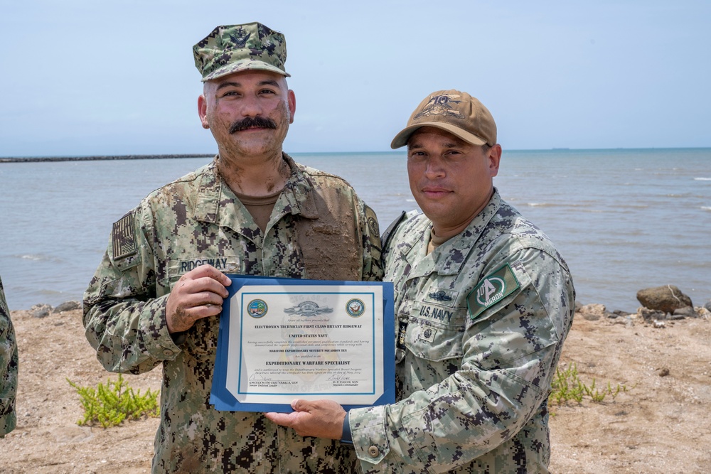 MSRON 10 Sailors Receive Enlisted Expeditionary Warfare Specialist Insignia