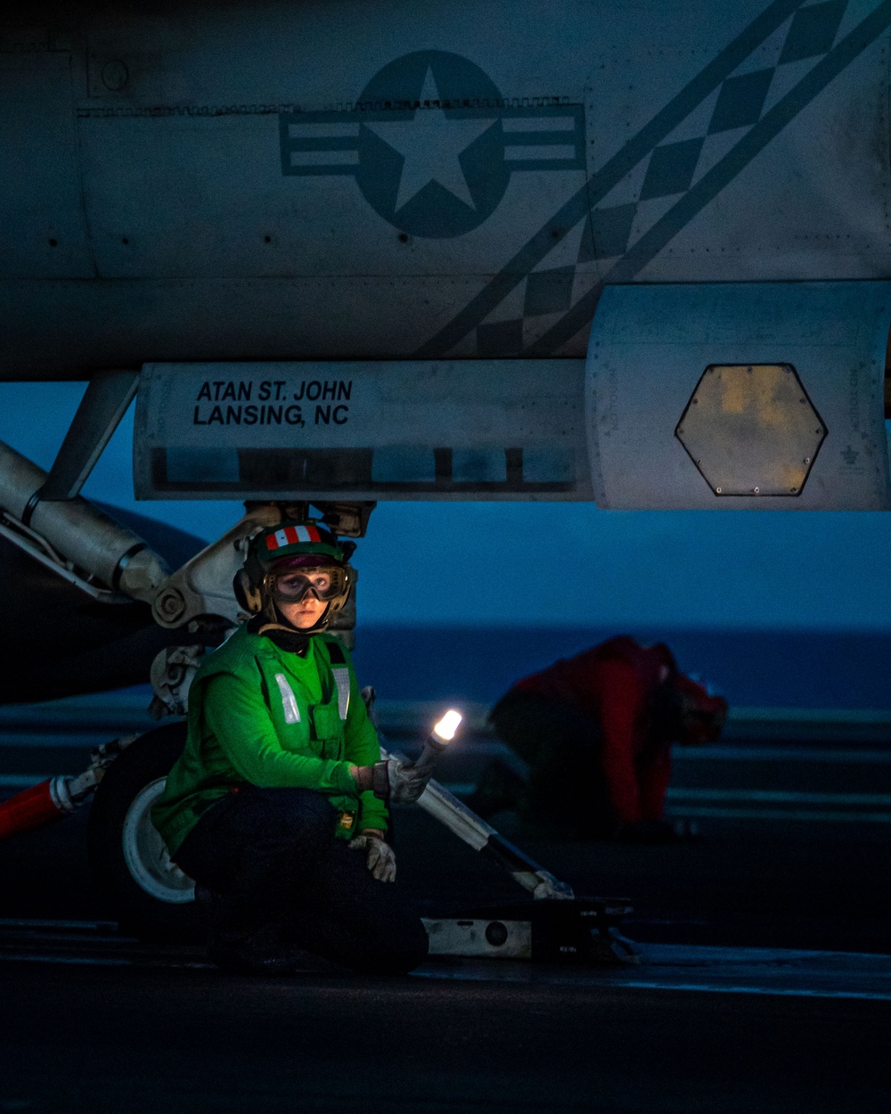 USS Ronald Reagan (CVN 76) conduct night flight operations in support of  Valiant Shield 2024