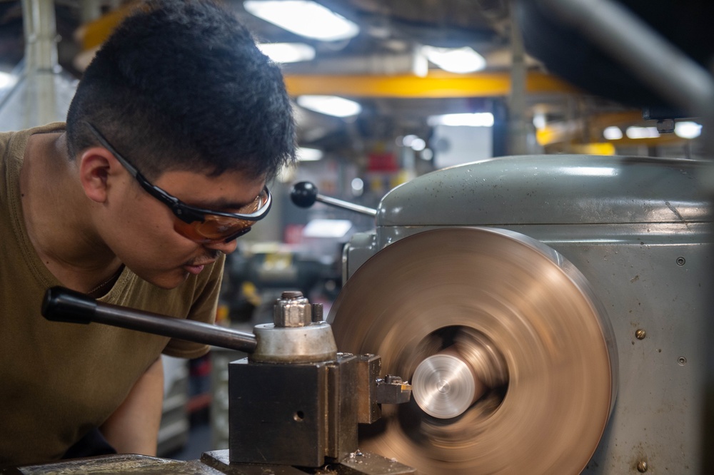 USS Ronald Reagan (CVN 76) Sailors conduct  routine maintenance