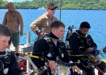 Underwater Construction Team Two participates in operation Valiant Shield 2024 in Malakal Port, Palau