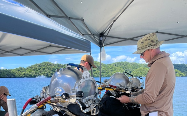 Underwater Construction Team Two participates in operation Valiant Shield 2024 in Malakal Port, Palau