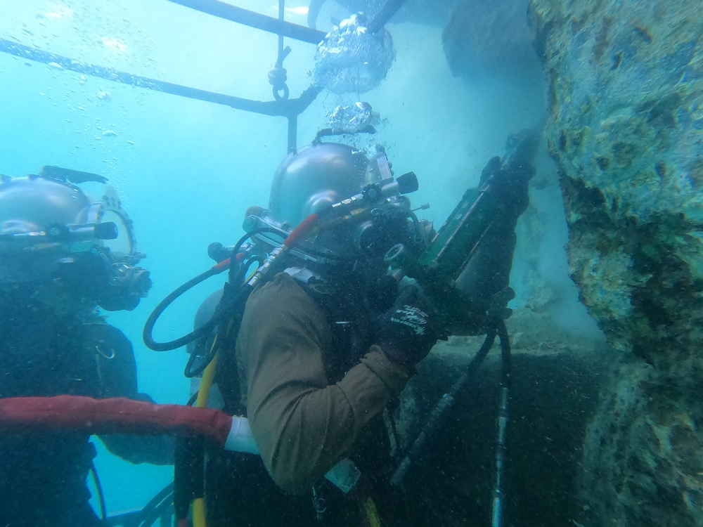 Underwater Construction Team Two participates in operation Valiant Shield 2024 in Malakal Port, Palau