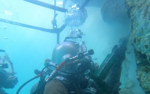 Underwater Construction Team Two participates in operation Valiant Shield 2024 in Malakal Port, Palau