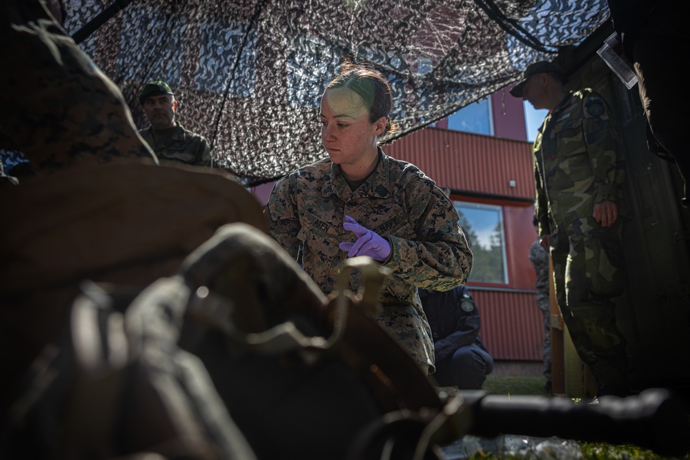 CLB-8 Demonstrates Medical Evacuation to Swedish Forces