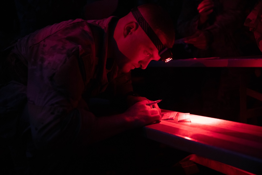 U.S. Army Pacific Best Squad Competition Night Land Navigation Course