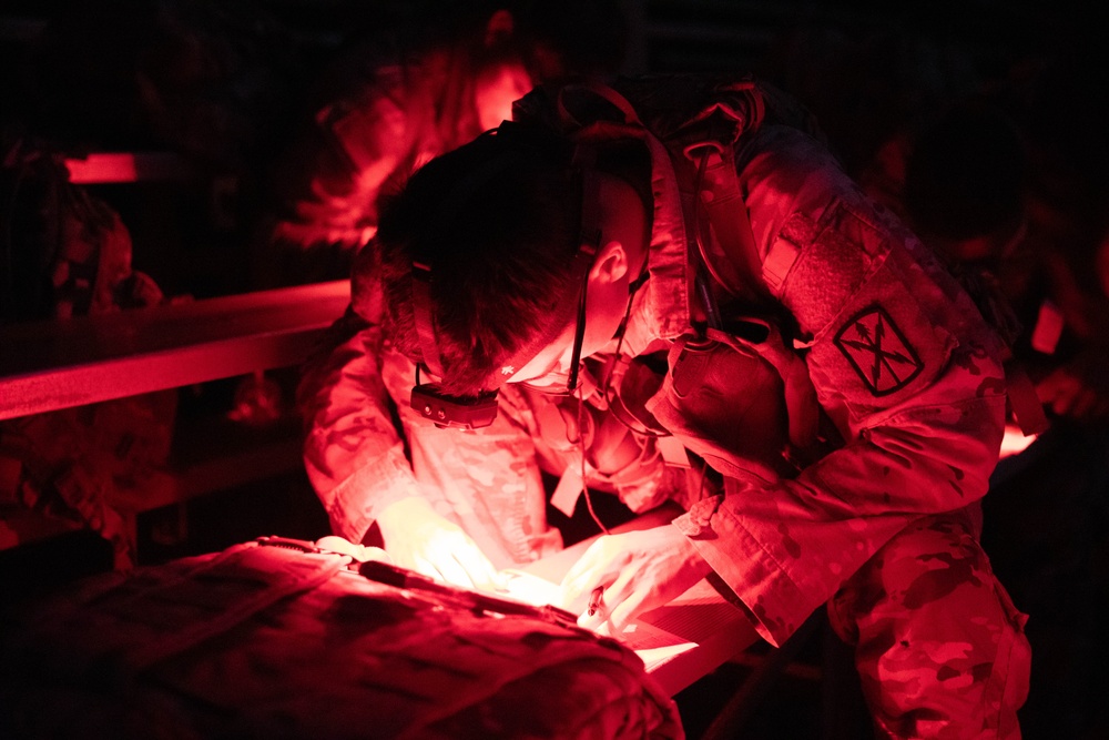 U.S. Army Pacific Best Squad Competition Night Land Navigation Course