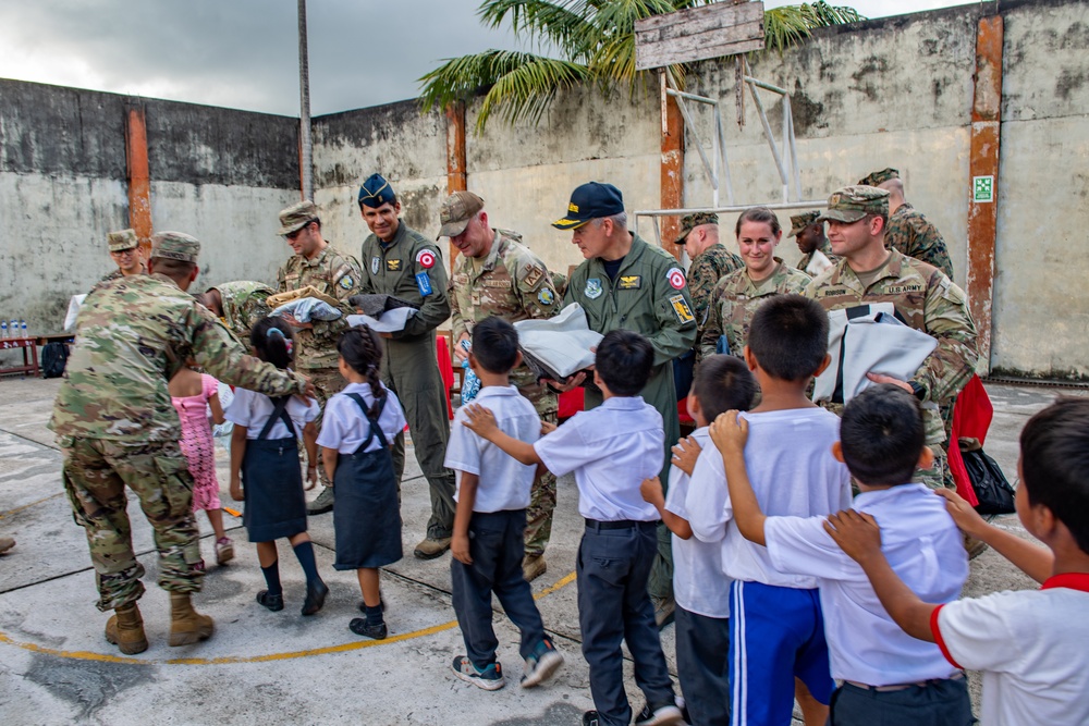 CJTF-RS24 leadership visits Iquitos school, hospital
