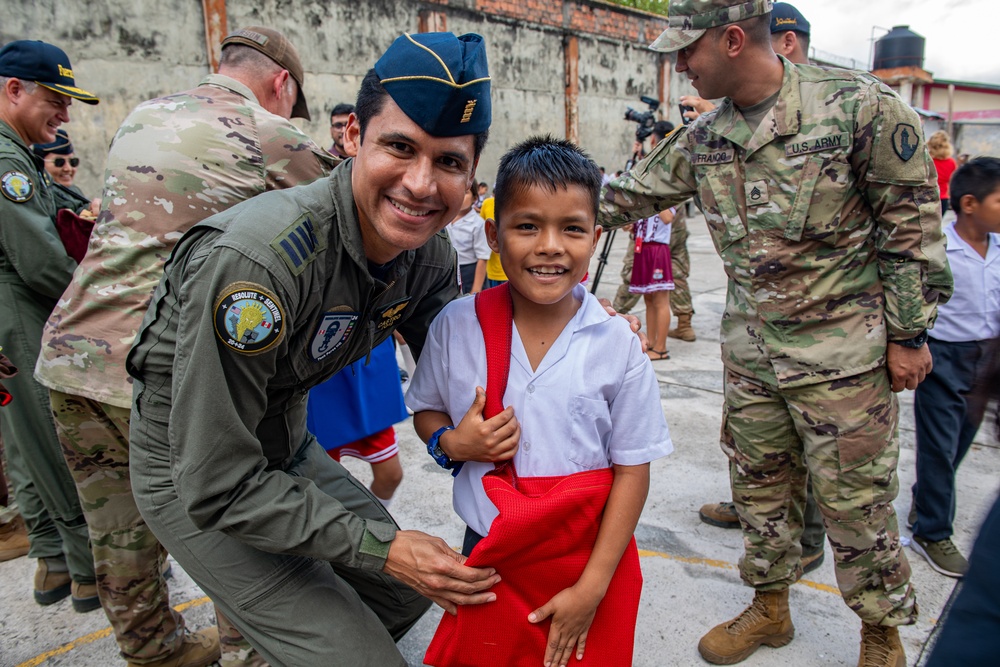 CJTF-RS24 leadership visits Iquitos school, hospital