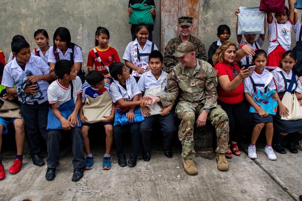 CJTF-RS24 leadership visits Iquitos school, hospital