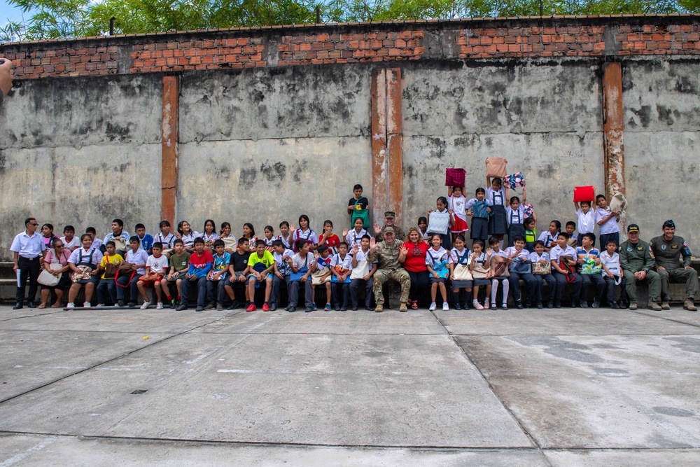 CJTF-RS24 leadership visits Iquitos school, hospital