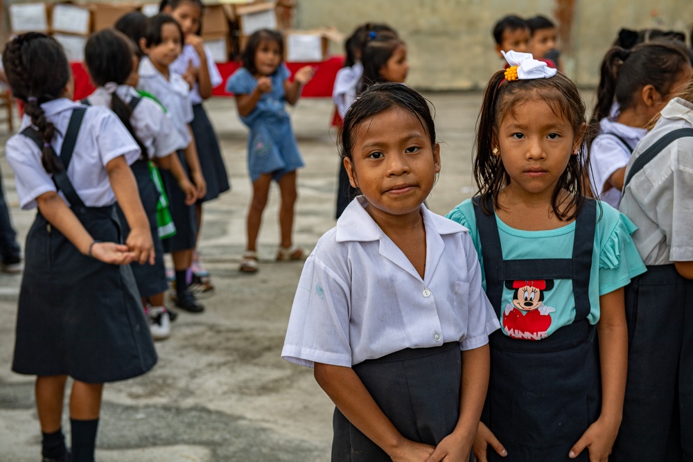 CJTF-RS24 leadership visits Iquitos school, hospital