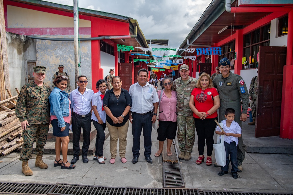 CJTF-RS24 leadership visits Iquitos school, hospital