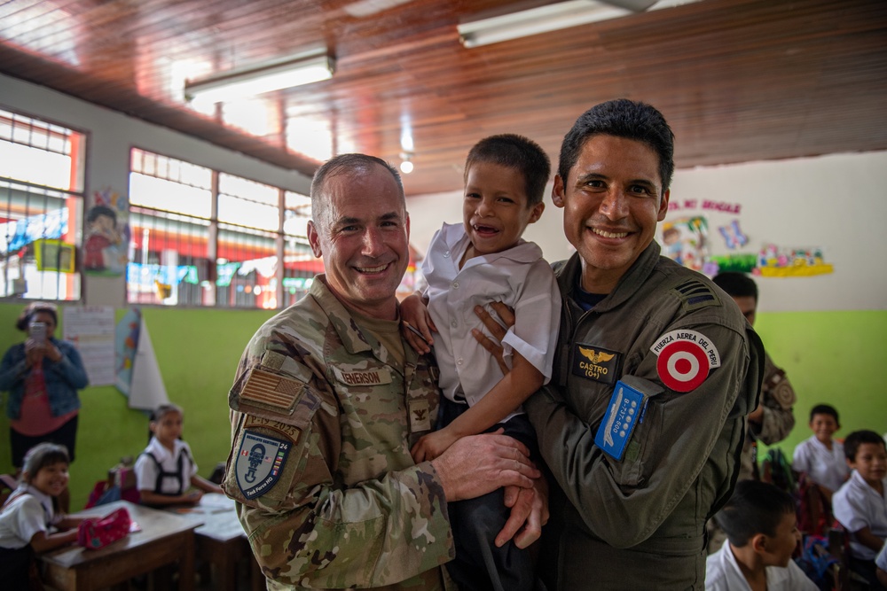 CJTF-RS24 leadership visits Iquitos school, hospital