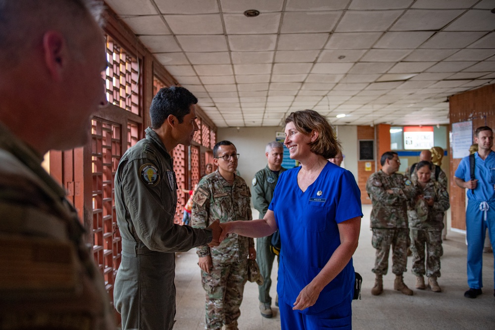 CJTF-RS24 leadership visits Iquitos school, hospital