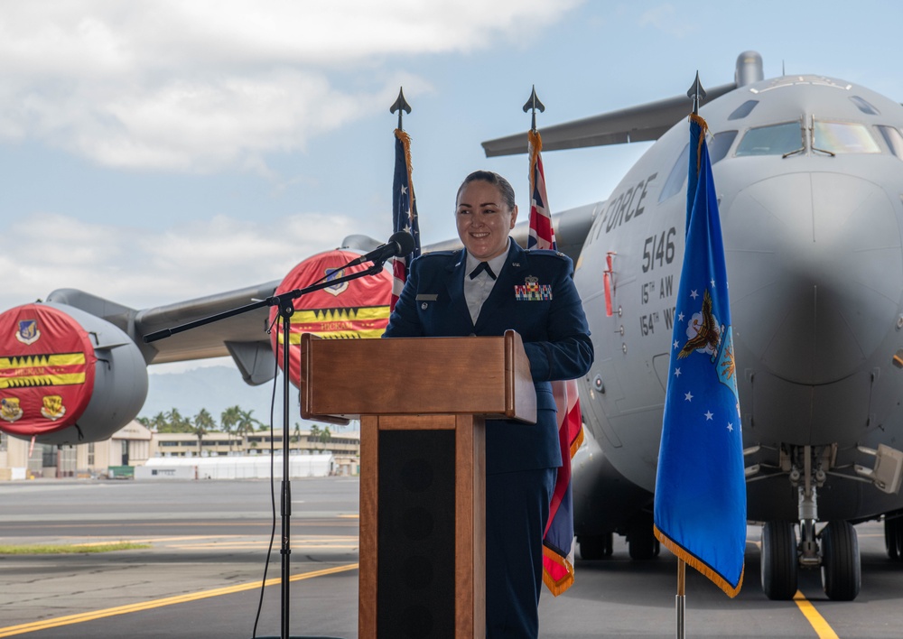 735 Air Mobility Squadron welcomes in-incoming commander at Change of Command ceremony