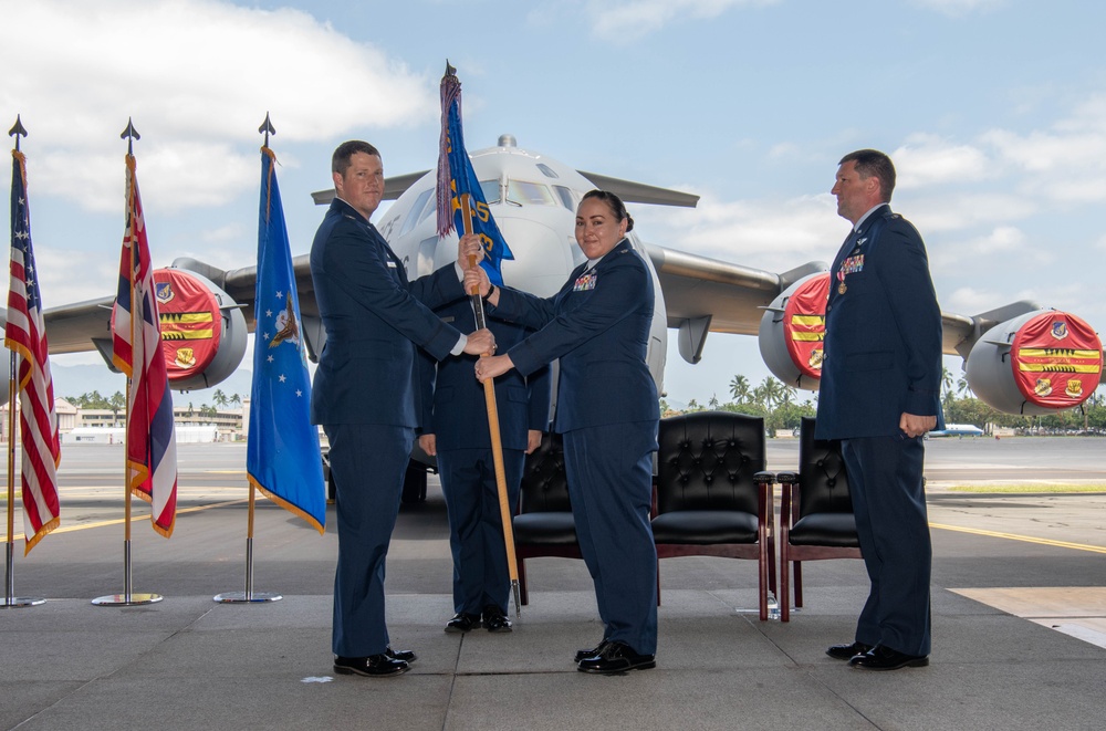 735 Air Mobility Squadron welcomes in-incoming commander at Change of Command ceremony