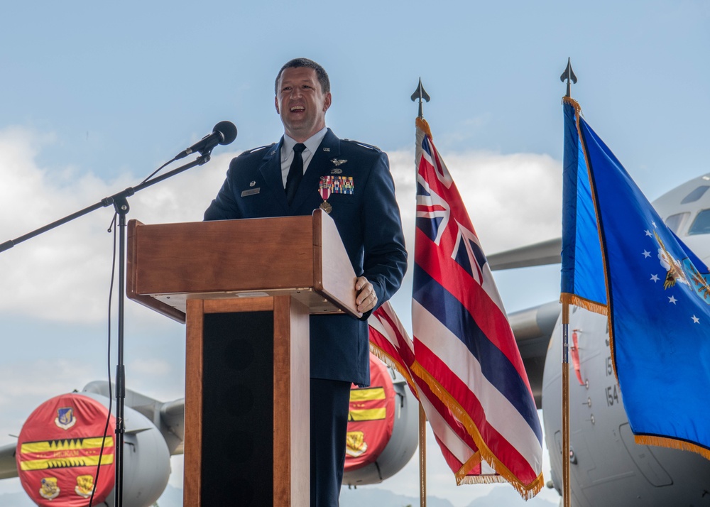 735 Air Mobility Squadron welcomes in-incoming commander at Change of Command ceremony