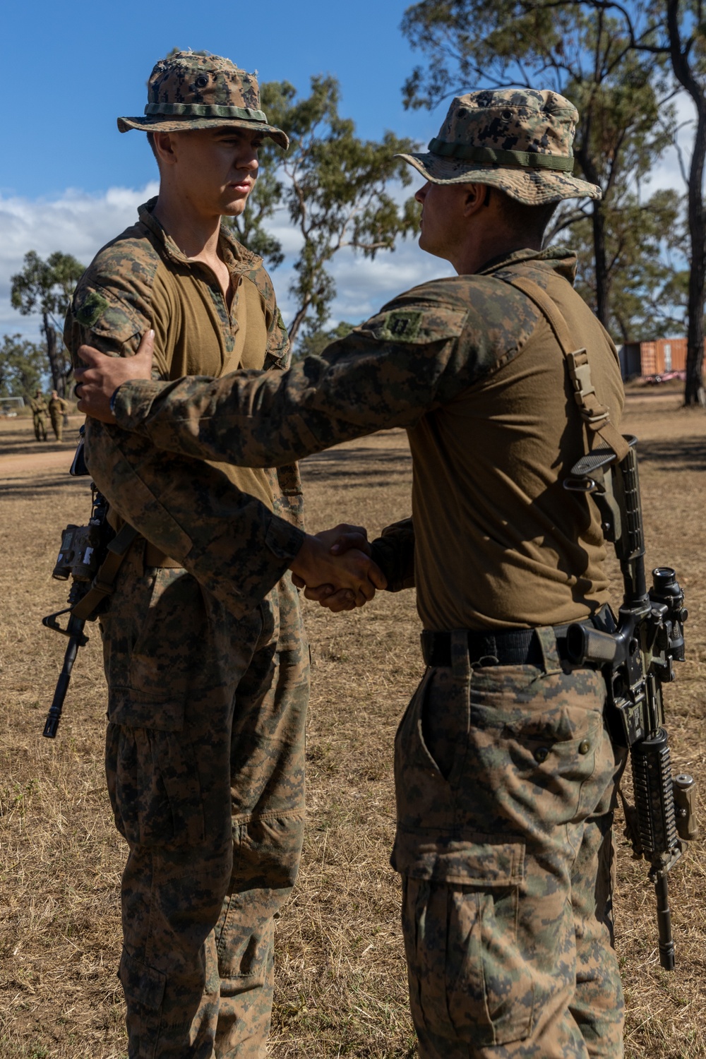 MRF-D 24.3: Marines receive promotion during Exercise Southern Jackaroo