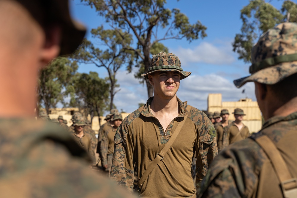 MRF-D 24.3: Marines receive promotion during Exercise Southern Jackaroo