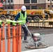 Army engineers pour concrete slab for third elementary school on Camp Humphreys, South Korea