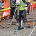 Army engineers pour concrete slab for third elementary school on Camp Humphreys, South Korea