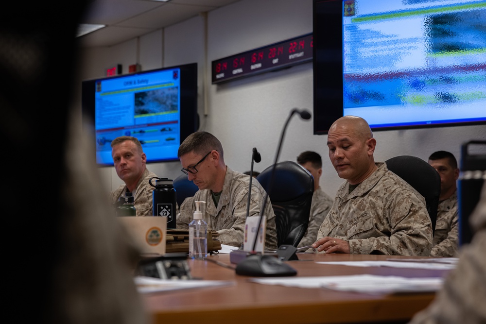 Maj. Gen. Savage attends Integrated Training Exercise 4-24 inbrief