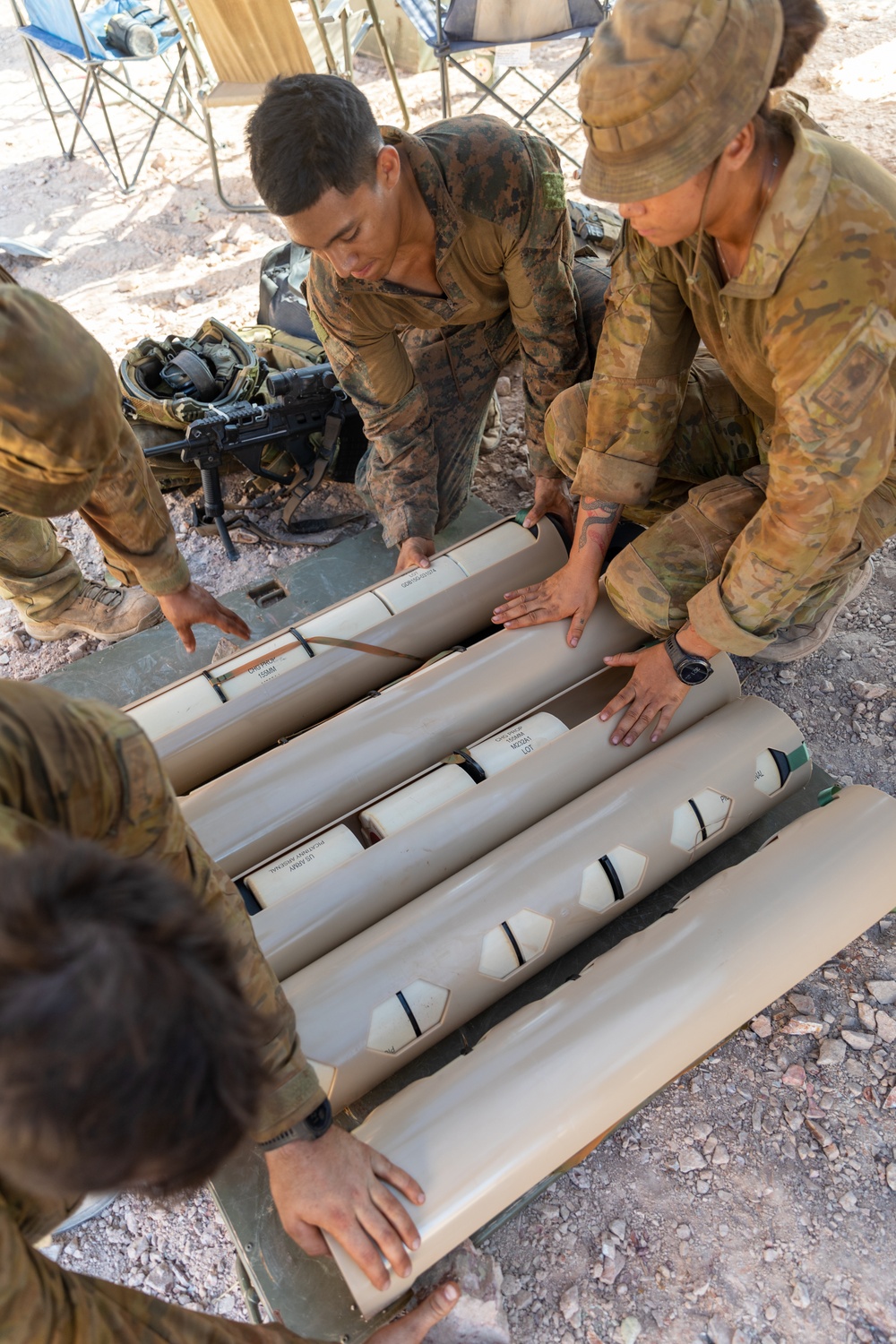 MRF-D 24.3: U.S. Marines, Australians move to firing position during Thunder Walk 24