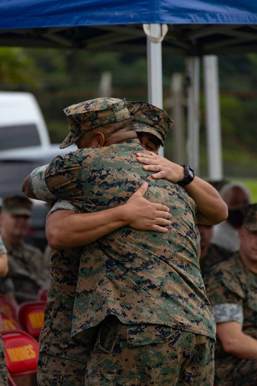 Master Gunnery Sgt Carlos Betancourt retires after 28 years of service in the Marine Corps