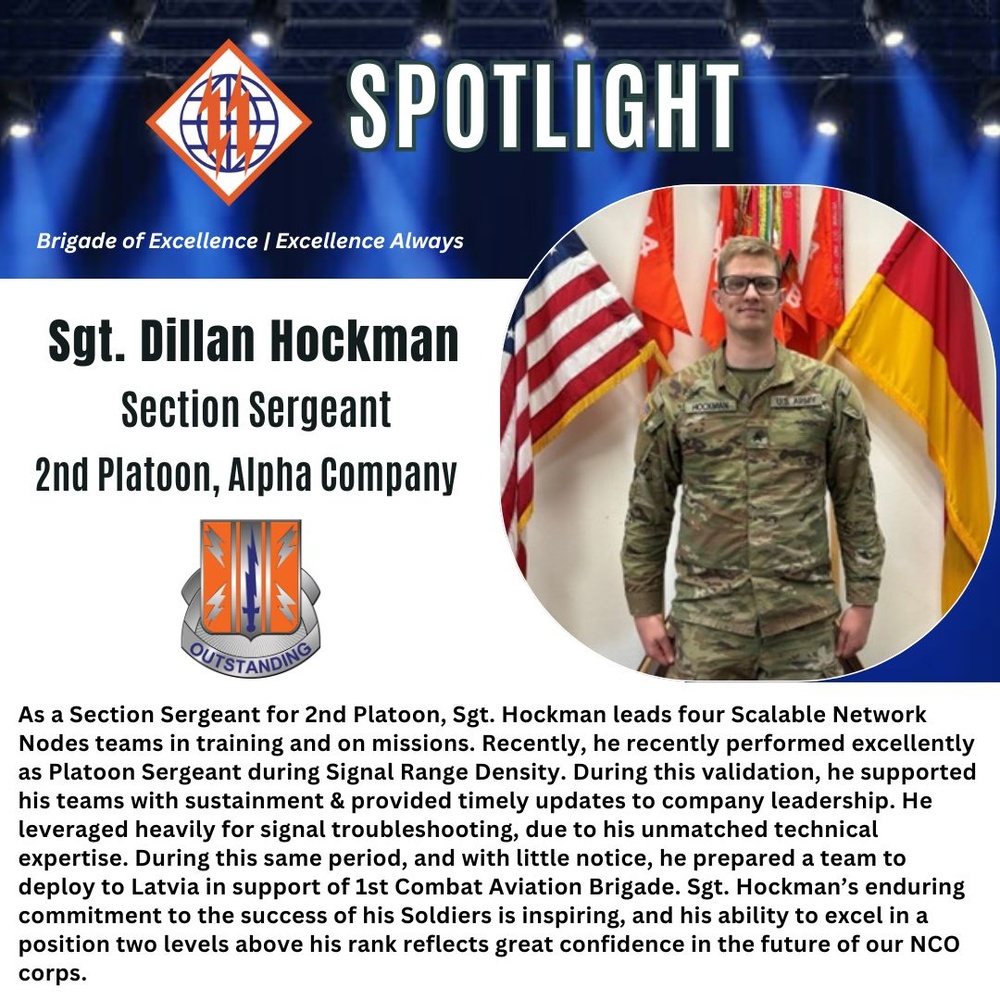 2d TSB Spotlight: Sgt. Dillan Hockman