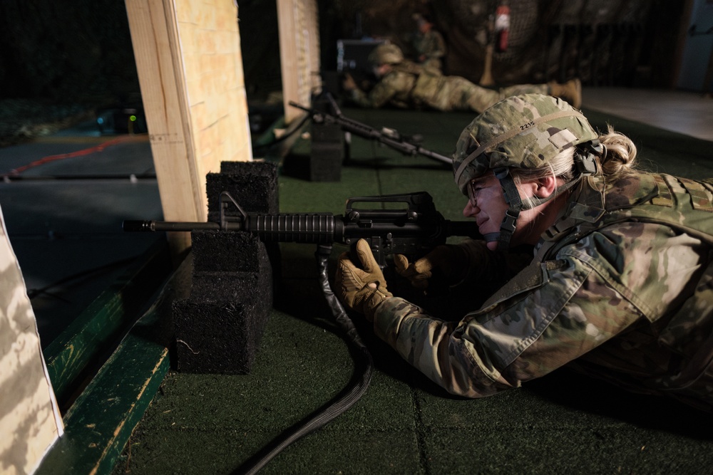 U.S. Army Reserve Soldiers Simulate Weapons Training