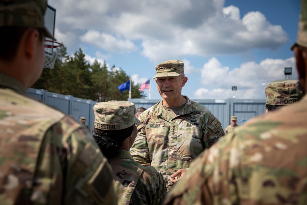 U.S. Army Chief of Staff visits 1st Cavalry Soldiers at Camp Herkus, Lithuania