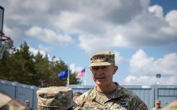 U.S. Army Chief of Staff visits 1st Cavalry Soldiers at Camp Herkus, Lithuania