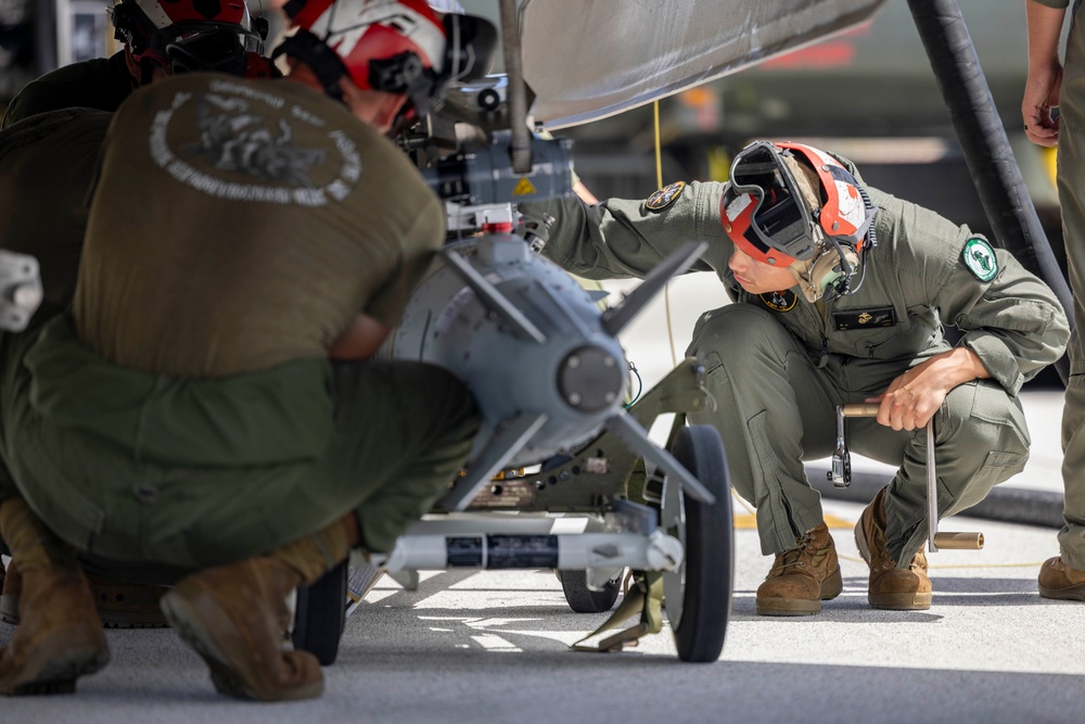 Unleashing Fury: VMFA-121 conduct ordnance operations in Guam