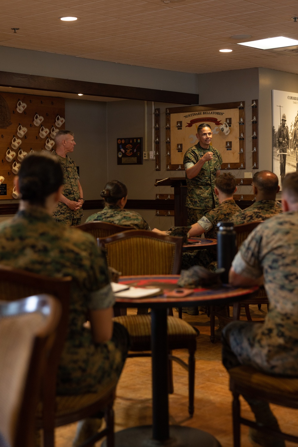 Marine Corps Commandant Eric M. Smith and Sgt. Maj. of the Marine Corps Carlos A. Ruiz Host Camp Lejeune NCO Forum