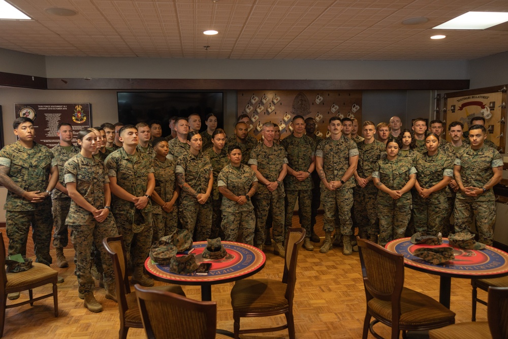 Marine Corps Commandant Eric M. Smith and Sgt. Maj. of the Marine Corps Carlos A. Ruiz Host Camp Lejeune NCO Forum