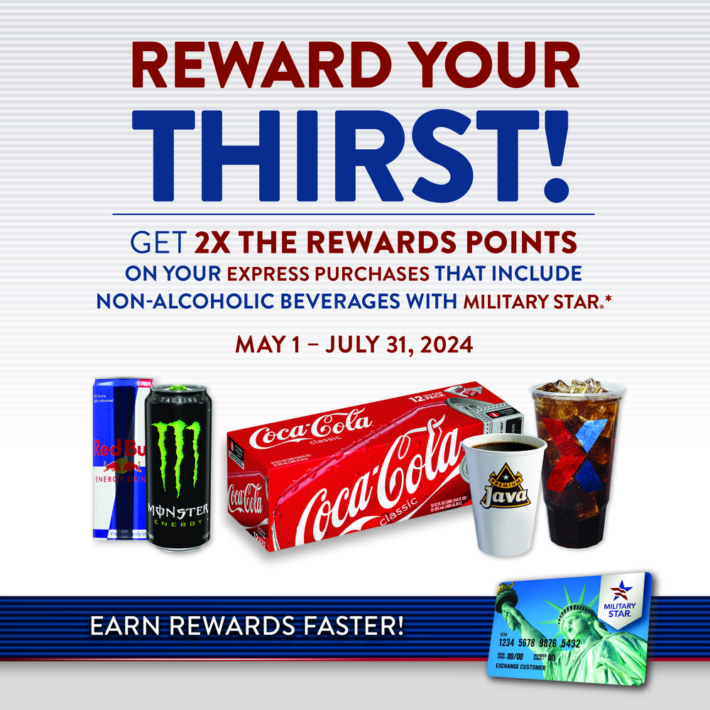 Sip, Sip, Hooray! MILITARY STAR Cardmembers Earn Double Points With Express Beverage Purchases through July