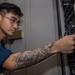 USS Ronald Reagan (CVN 76) Sailors troubleshoot communications tower