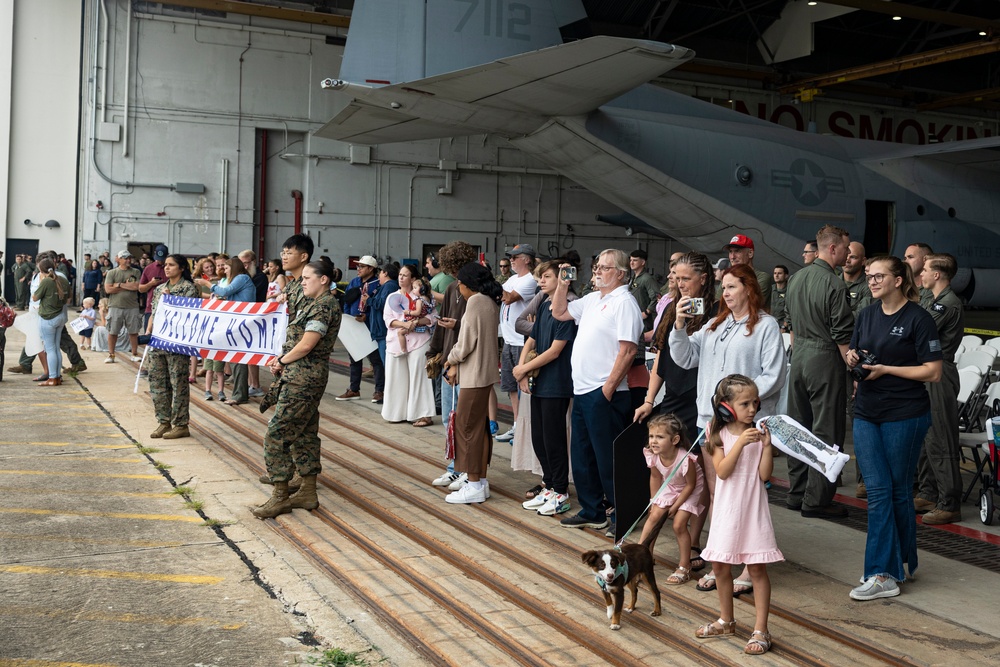 Marine Aerial Refueler Transport Squadron (VMGR) 252 returns from deployment