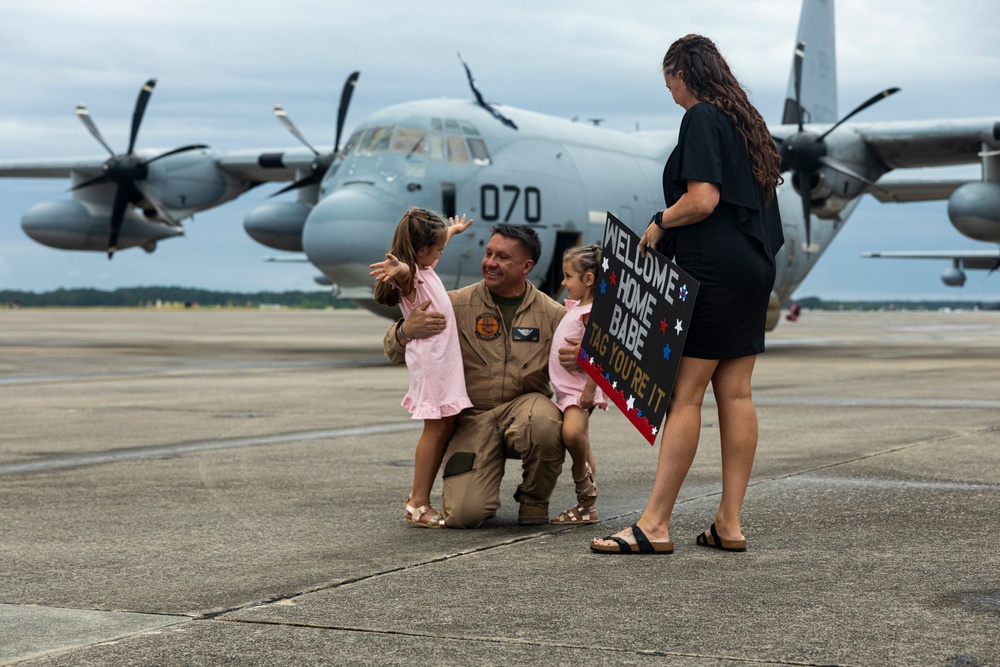 Marine Aerial Refueler Transport Squadron (VMGR) 252 returns from deployment