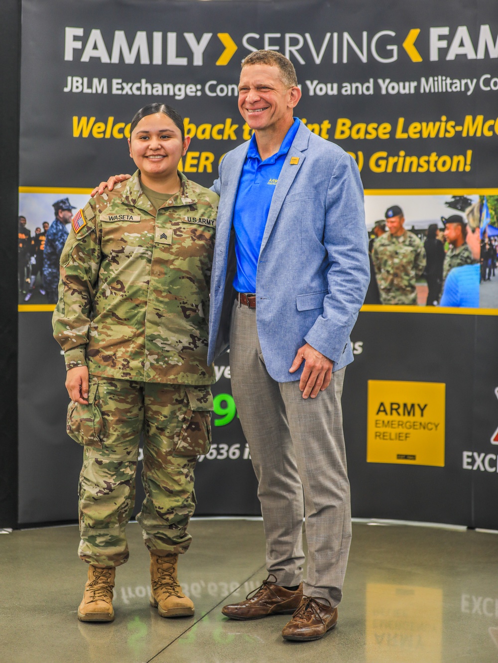 Retired Sgt. Maj. of the Army Michael Grinston visits JBLM